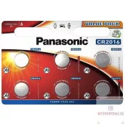 Bateria litowa PANASONIC (przycisk) CR-2016EL / 6BP 3V (Blister 6szt)