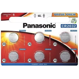 Bateria litowa PANASONIC (przycisk) CR-2032EL / 6BP 3V (blister 6szt)