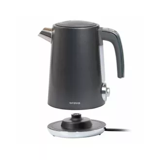 Czajnik elektryczny ORAVA Delux-1, 2200 W, 1,7 l, regulacja temperatury, automatyczne wyłączanie, stal nierdzewna, czarny