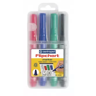 Marker Centropen 8550/4 do Flipchart 4 kolory końcówka cylindryczna 2,5 mm Marker Centropen 8550/4 do Flipchart 4 kolory końcówka cylindryczna 2,5 mm