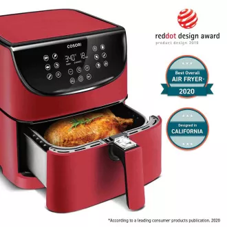 Cosori CP158-AF PREMIUM - frytownica na gorące powietrze 5,5 l 5x szaszłyki i grill. ruszt, czerwony Cosori CP158-AF PREMIUM - frytownica na gorące powietrze 5,5 l 5x szaszłyki i grill. ruszt, czerwony