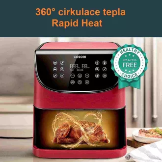 Cosori CP158-AF PREMIUM - frytownica na gorące powietrze 5,5 l 5x szaszłyki i grill. ruszt, czerwony Cosori CP158-AF PREMIUM - frytownica na gorące powietrze 5,5 l 5x szaszłyki i grill. ruszt, czerwony