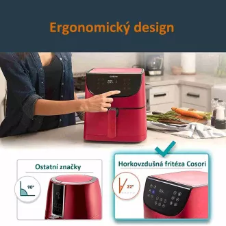 Cosori CP158-AF PREMIUM - frytownica na gorące powietrze 5,5 l 5x szaszłyki i grill. ruszt, czerwony Cosori CP158-AF PREMIUM - frytownica na gorące powietrze 5,5 l 5x szaszłyki i grill. ruszt, czerwony