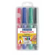 Marker Centropen 8560/4 do Flipchart 4 kolory końcówka klinowa 1-4,6 mm