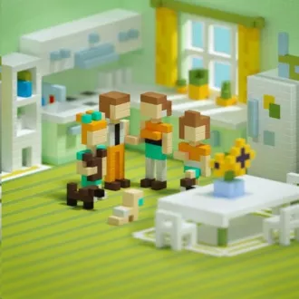 Magnetyczny zestaw do budowania PIXIO Happy Family Magnetyczny zestaw do budowania PIXIO Happy Family