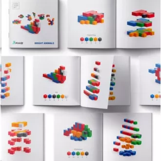 Magnetyczny zestaw do budowania PIXIO Bright Animals
