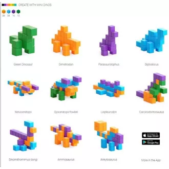 Zestaw magnetyczny PIXIO Mini Dinos