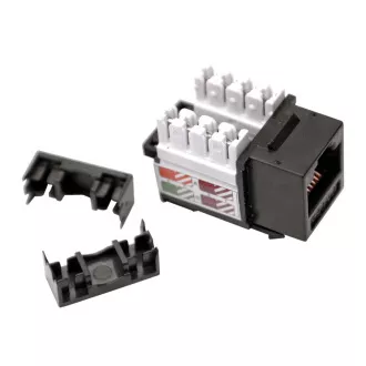 Keystone LEXI-Net Cat5E, UTP, podwójny blok zacisków, czarny z końcówkami Keystone LEXI-Net Cat5E, UTP, podwójny blok zacisków, czarny z końcówkami