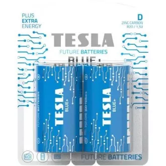BATERIE TESLA D BLUE  (R20 / FOLIA BLISTER 2 SZT)