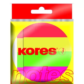Podkładka samoprzylepna 50x20mm 4 kolory neonowe 4x50 arkuszy Kores Podkładka samoprzylepna 50x20mm 4 kolory neonowe 4x50 arkuszy Kores