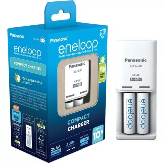 PANASONICNAB. KJ50MCC20E 2xAA ENELOOP N, 2000 mAh do AA/AAA (Blistr 2szt   ładowarka)