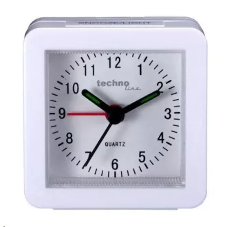 Analogowy budzik TechnoLine Modell SC, biały