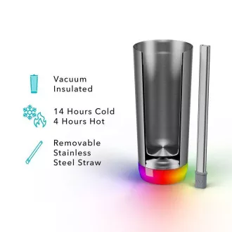 HidrateSpark Pro Tumbler - Inteligentna butelka hydracyjna, 592 ml, stal nierdzewna HidrateSpark Pro Tumbler - Inteligentna butelka hydracyjna, 592 ml, stal nierdzewna