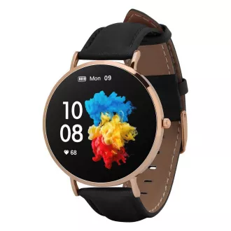 Garett Smartwatch Verona zlatá, černý řemínek - Używany
