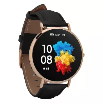 Garett Smartwatch Verona zlatá, černý řemínek - Używany