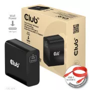 Ładowarka podróżna Club3D USB-C 140W, technologia GaN, 1xUSB-C, obsługa PD 3.1