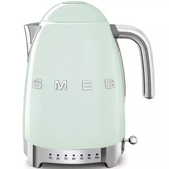 Czajnik elektryczny Smeg KLF04PGEU, 1, 7 l (7 filiżanek), 2400 W, styl lat 50-tych, regulacja temperatury, 7 programów, pastelowa zieleń