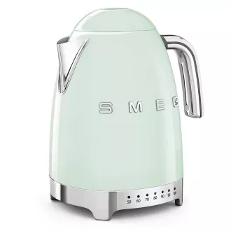 Czajnik elektryczny Smeg KLF04PGEU, 1, 7 l (7 filiżanek), 2400 W, styl lat 50-tych, regulacja temperatury, 7 programów, pastelowa zieleń