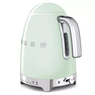 Czajnik elektryczny Smeg KLF04PGEU, 1, 7 l (7 filiżanek), 2400 W, styl lat 50-tych, regulacja temperatury, 7 programów, pastelowa zieleń
