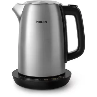 Czajnik elektryczny Philips HD9359/90, 1,7 l, 2200 W, regulacja temperatury, czarny / srebrny