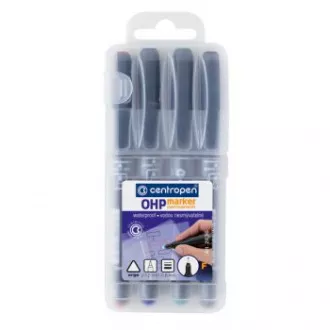Marker Centropen 2636/4 F permanent 4 kolory 0,6 mm