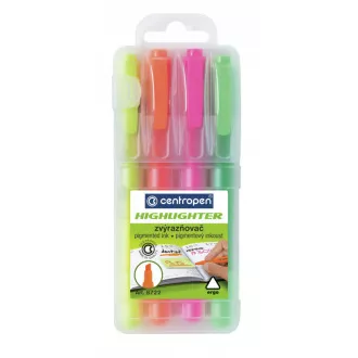 Zakreślacz Centropen 8722/4 4 kolory końcówka klinowa 1-4mm