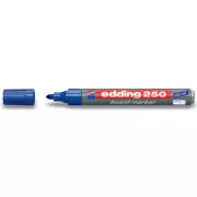 Marker Edding 250 na białej tablicy niebieski 1,5-3mm