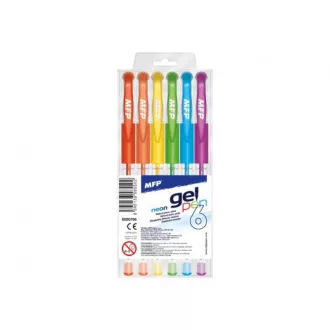 Długopisy żelowe MFP Neon GN1038 0,8mm zestaw 6 kolorów
