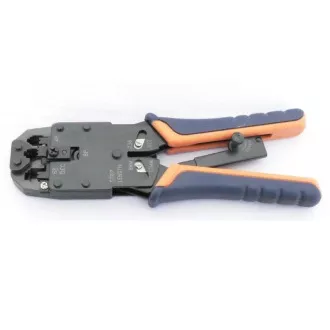 Szczypce zaciskowe PROFI z grzechotką do złączy RJ10, RJ11, RJ12, RJ45, DEC