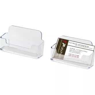 Stojak plastikowy na wizytówki 95x45x23 mm BASCO