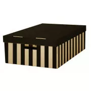 Kartoteka z pokrywką 56x37x18cm czarna ładowność 10kg 2szt
