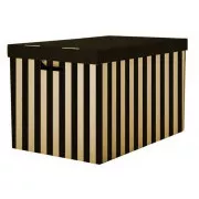 Kartoteka z pokrywką 56x37x36cm czarna ładowność 15kg 2szt