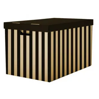Kartoteka z pokrywką 56x37x36cm czarna ładowność 15kg 2szt