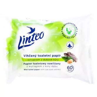 Papier toaletowy Linteo Satin zwilżony 60szt kory dębu