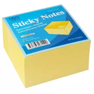 Podkładka samoprzylepna 75x75mm żółta 400 arkuszy Auro Podkładka samoprzylepna 75x75mm żółta 400 arkuszy Auro