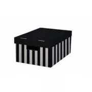 Kartoteka z pokrywką 28x37x18cm czarny karton ładowność 5kg 2szt