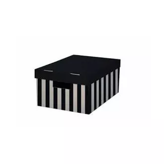 Kartoteka z pokrywką 28x37x18cm czarny karton ładowność 5kg 2szt