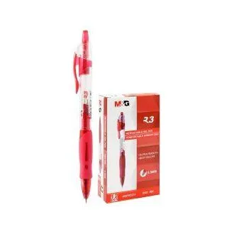 Długopis żelowy MG AGPb02372 0,5mm czerwony przezroczysty korpus