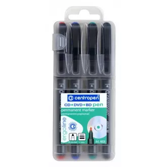 Marker Centropen 4606/4 CD/DVD/BD 4 kolory cylindryczna końcówka 1mm