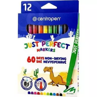 Marker Centropen 2510/12 12 kolorów końcówka cylindryczna 2-3mm Marker Centropen 2510/12 12 kolorów końcówka cylindryczna 2-3mm
