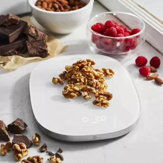 Cyfrowa waga kuchenna ZWILLING, akumulator litowo-jonowy, zasilanie USB, szklana, srebrna - Enfinigy