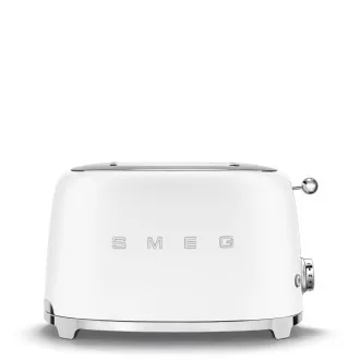 Smeg TSF01WHMEU toster / opiekacz, 2 tostery, 6 poziomów opiekania, szuflada na okruchy, styl. 50s, matowy biały