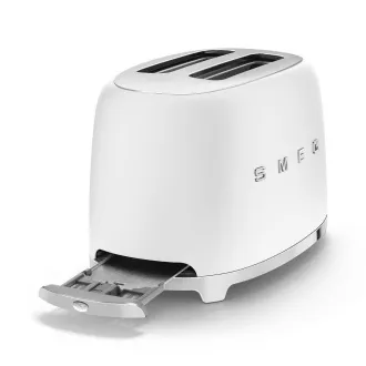 Smeg TSF01WHMEU toster / opiekacz, 2 tostery, 6 poziomów opiekania, szuflada na okruchy, styl. 50s, matowy biały