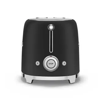 Smeg TSF01BLMEU toster/opiekacz, 2 tostery, 6 poziomów opiekania, szuflada na okruchy, styl. 50s, matowy czarny Smeg TSF01BLMEU toster/opiekacz, 2 tostery, 6 poziomów opiekania, szuflada na okruchy, styl. 50s, matowy czarny