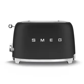 Smeg TSF01BLMEU toster/opiekacz, 2 tostery, 6 poziomów opiekania, szuflada na okruchy, styl. 50s, matowy czarny Smeg TSF01BLMEU toster/opiekacz, 2 tostery, 6 poziomów opiekania, szuflada na okruchy, styl. 50s, matowy czarny