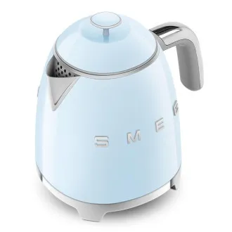 Smeg KLF05PBEU – mini czajnik elektryczny, 0,8 l / 3 filiżanki, 1400 W, styl lat 50., pastelowy niebieski Smeg KLF05PBEU – mini czajnik elektryczny, 0,8 l / 3 filiżanki, 1400 W, styl lat 50., pastelowy niebieski