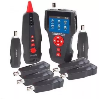 Tester okablowania LAN TLCD88 z wyświetlaczem LCD, coax, Cat3/Cat5E/Cat6, UTP/STP, USB, PoE, ping, sonda, 8x loopback