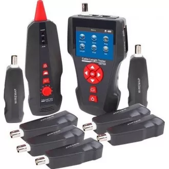Tester okablowania LAN TLCD88 z wyświetlaczem LCD, coax, Cat3/Cat5E/Cat6, UTP/STP, USB, PoE, ping, sonda, 8x loopback