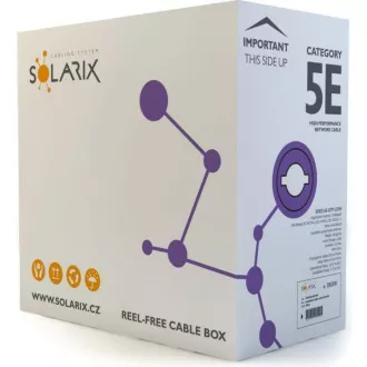 Kabel instalacyjny Solarix UTP, Cat5E, linka, LSOH, puszka 305m SXKD-5E-UTP-LSOH