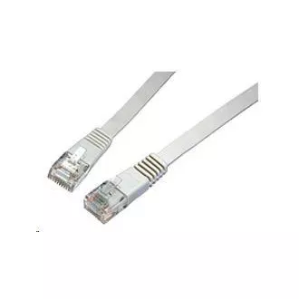 Solarix Kabel krosowy płaski CAT6 UTP LSOH 0, 5m, szary, nieplączący się C6-111GY-0, 5MB